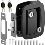Welluck Rv Door Lock Replacement With Paddle Deadbolt, 100% Metal Black. Fixed Price $25.99.