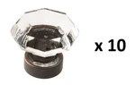 *10* Amerock Classics 1-5/16 In. Clear/oil Rubbed Bronze Geometric Cabinet Knobs. Fixed Price $33.99.