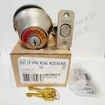Kwikset 15 Pmk Rcal Rcs K18 Satin Nickel Single Cylinder Deadbolt 96609-007. Fixed Price $19.99.