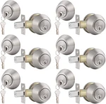 Gobrico 6 Pack Keyed Alike Double Cylinder Deadbolt Door Lock Satin (nickel). Fixed Price $108.69.