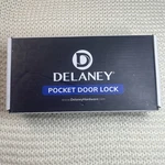 New Delaney Pocket Door Lock Set Silver Nib. Fixed Price $21.00.