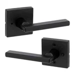 Kwikset Halifax Square Matte Black Privacy Bed/bath Door Handle With Lock. Fixed Price $24.99.