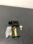 Emtek 8369US19 Square Style Brass Modern Double Cylinder Deadbolt - Flat Black. Fixed Price $73.99.