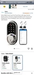 Veise RZ06 Keypad Smart Lock App Compatible Auto Keyless Satin Nickel. Fixed Price $25.00.
