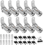 10 Pack Cabinet With Keys, 1-1/8 Rv Storage Locks Keyed Alike, Fo. Fixed Price $67.93.