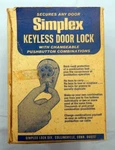 Simplex Mechanical Keyless Door Lock. Fixed Price $125.00.
