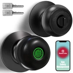 Geektale Fingerprint Door Lock, Smart Knob With App - Scratch & Dent. Fixed Price $38.60.
