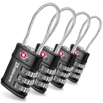 Tsa Approved Luggage - 4 Pack Combination Cable Padlocks For Travel. Fixed Price $20.54.