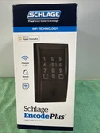 New Schlage Encode Plus Smart Wifi Deadbolt Door Lock Matte Black- BE499WBCEN622. Fixed Price $249.00.