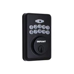 Defiant Radius Matte Black Single Cylinder Electronic Keypad Deadbolt. Fixed Price $19.95.