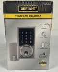 Defiant Square Electronic Entry Door Touchpad Deadbolt Lock Satin Nickel Nib. Fixed Price $39.99.