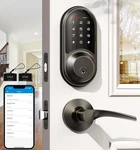 RZ06B Smart Locks For Front Door, 2 Lever Handle Set, Keyless Entry Deadbolt, Ap. Fixed Price $149.99.