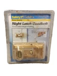 Deadbolt Lock With Night Latch Safety 1ST Single Cylinder New Old Stock. Fixed Price $11.95.