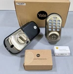 Yale YRD216-ZW2-619 Deadbolt With Push Button Keypad And Z-wave Satin Nickel. Fixed Price $190.61.