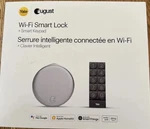 New Yale August Wi-fi Smart Lock + Keypad (silver). Fixed Price $149.99.
