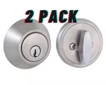 2 Pack, Defiant Satin Nickel Single Cylinder Deadbolt. Fixed Price $19.99.