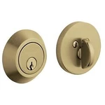 Baldwin 8241033 Contemporary Single Cylinder Deadbolt, Vintage Brass. Fixed Price $133.65.