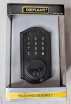 Defiant Keyless Door Lock Entry Single Cylinder Touchpad Deadbolt Aged Bronze. Fixed Price $44.99.