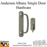 Andersen Albany 2-PANEL Frenchwood Gliding Door Trim Hardware Set Stone. Fixed Price $139.85.