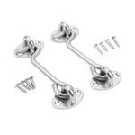 2 Pack 6 Inch Hook And Eye Latch, 304 Heavy Duty Stainless Steel Barn Door Lo.... Fixed Price $19.01.