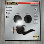 Defiant Naples Aged Bronze Entry Handle Single Cylinder Deadbolt Combo Pack. Fixed Price $29.99.