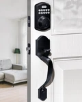 Teeho Keyless Entry Door Lock Deadbolt With Handle Set, Electronic Digital Smart. Fixed Price $142.77.