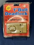 Vintage Taylor Co. 1" Bolt Single Cylinder Deadlock F821. Fixed Price $12.49.