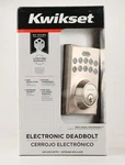 *kwikset Contemporary Electronic Keypad Deadbolt 92640-001 Satin Nickel. Fixed Price $69.99.