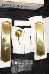 Baldwin 6554-060-ENTR Barclay Door Knob Handle Set Satin Brass &brn Finish Entry. Fixed Price $329.99.