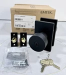 Emtek 5123US19 Round Single Cylinder Keyed Entry Door Knob Set Flat Black. Fixed Price $164.84.