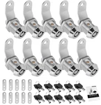 10 Pack Tool Box Lock With Keys, 5/8" Cabinet Inch, Chrome -. Fixed Price $53.09.