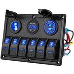 Kohree 6 Gang Marine Boat Rocker Switch Panel Waterproof + Usb 12 Volt. Fixed Price $47.59.