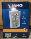 Brinks 1859 Electronic Keypad Deadbolt Satin Nickel New Sealed. Fixed Price $39.99.