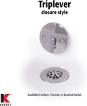 New Keeney 1-1/2 In. 20 Gauge Chrome Brass Triplever Bath Drain, 606RB. Fixed Price $16.10.