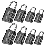 Giverare 8 Pack Combination Lock, 3-DIGIT Padlock Keyless, Resettable Black. Fixed Price $17.55.