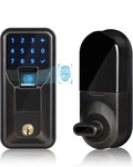 Swiss+tech Touch Deadbolt Lock With Fingerprint And Keypad Digital. Fixed Price $129.00.