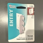 Defender Security U-9888 Metal Flip Lock White Universal Door Easy To Install. Fixed Price $7.99.
