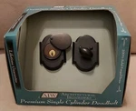 Venetian Bronze Premium Single Cylinder Deadbolt Aiw Architectural Ironworks. Fixed Price $55.00.