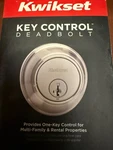 Kwikset 98160-002 Key Control Door Lock Deadbolt Satin Nickel. Fixed Price $75.00.