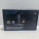 Ticonn Matte Black Keypad Square Style Front Door Handle & Deadbolt Set. Fixed Price $59.99.
