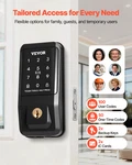 Keyless Entry Door Lock, Touchpad Electronic Deadbolt With Card, Matte Black. Fixed Price $55.73.