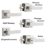 Probrico Brushed Nickel Privacy Interior Door Levers Heavy Duty Handle. Fixed Price $33.48.