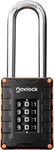2.76 Long Shackle Combination 4-DIGIT Padlock For 1, Black/orange. Fixed Price $18.99.