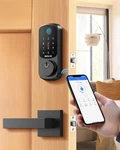 Desloc B200 Fingerprint Smart Lock With Lever Handles, Keyless Entry Black. Fixed Price $174.61.