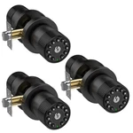 Electronic Door Knob 3 Pack Black Alike Backlit Keypad Bothstar Keyless Lock. Fixed Price $209.99.