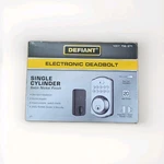 Brand New Defiant Single Cylinder Electronic Deadbolt Lock Satin Nickel. Fixed Price $29.95.