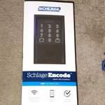 Schlage Encode Wi-fi Smart Deadbolt Keypad Lock Matte Black, Batteries. Fixed Price $165.00.