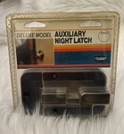 Vintage Auxiliary Night Latch Ideal Security New Old Stock - Deluxe Model. Fixed Price $12.70.