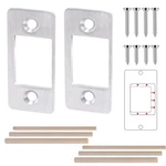2 Pk Upgrade Large Hole Deadbolt Restorer Strike Plates, Stainless Steel Roun.... Fixed Price $15.89.