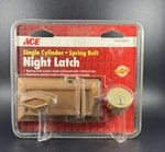 Nib Ace Single Cylinder Spring Bolt Night Latch #52873. Fixed Price $18.99.